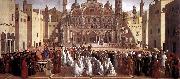 BELLINI, Giovanni Sermon of St Mark in Alexandria abc oil